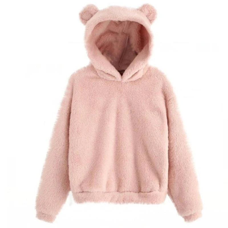 Hoodies em Algodão Fluffy Warm  Amaijoin