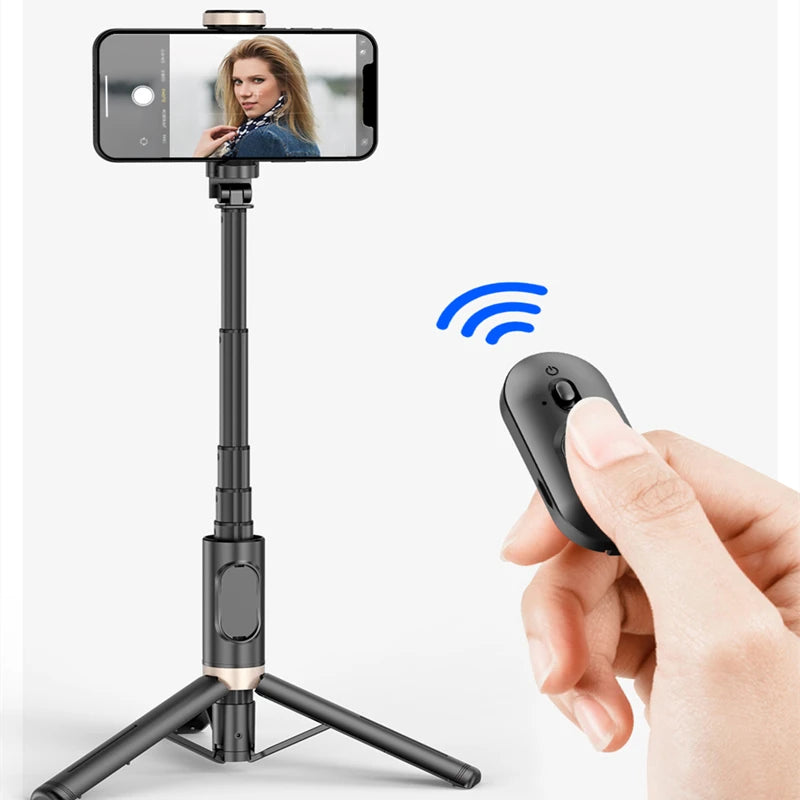 Roreta 2024 NEW Bluetooth Selfie Stick  Foldable Wireless Tripod with Bluetooth Shutter Monopod Live Photograph for iphone  Amaijoin