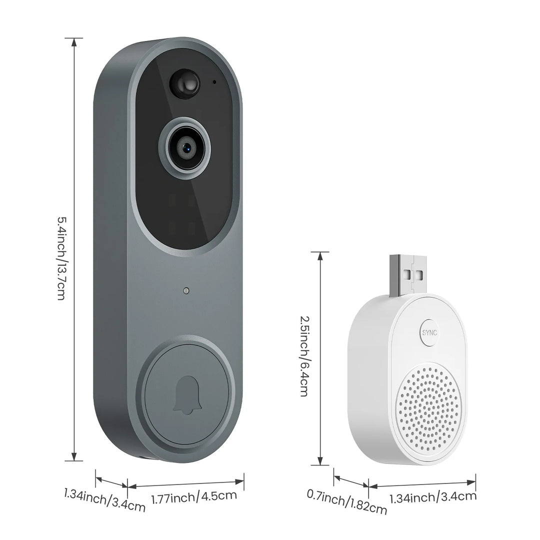 1080P 2.4G Smart Doorbell Video Intercom Door Bell with Camera Smart Home for Security Protection AI Human Detection Motion  Amaijoin