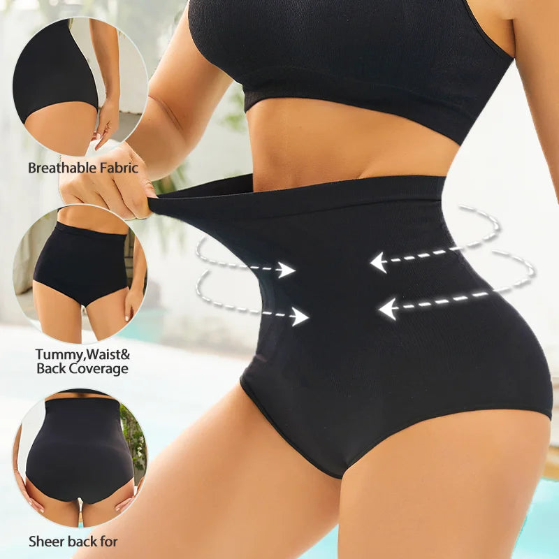 Slimming High Waist Tummy Control Panties Women Briefs Panty Shaper Slimming Underwear Butt Lifter Belly Shaping Body Shapewear  Amaijoin