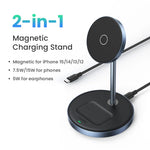 Load image into Gallery viewer, UGREEN Magnetic Wireless Charger Stand 20W Max 2-in-1 Charging Stand For iPhone 15 14 Pro Max/iPhone 13/AirPods Fast Charger  Amaijoin
