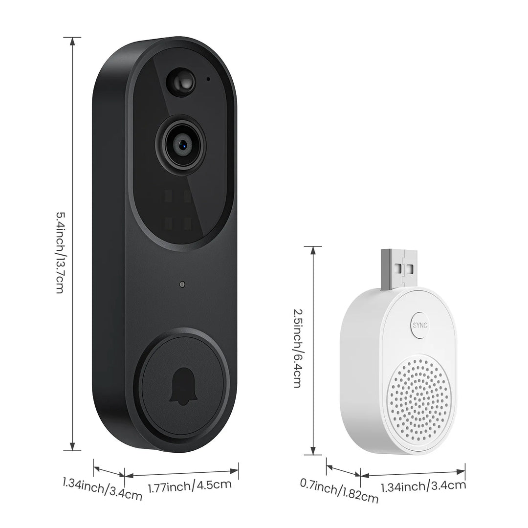 1080P 2.4G Smart Doorbell Video Intercom Door Bell with Camera Smart Home for Security Protection AI Human Detection Motion  Amaijoin