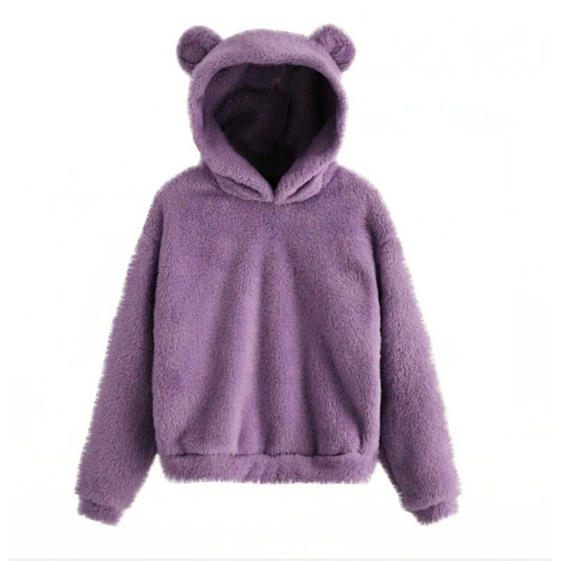 Hoodies em Algodão Fluffy Warm  Amaijoin