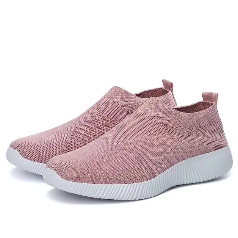 Women Vulcanized Shoes High Quality Women Sneakers Slip On Flats Shoes Women Loafers Plus Size 42 Walking Flat  Amaijoin