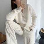 Load image into Gallery viewer, Autumn And Winter Clothing 2023 Fashion Trend Ladies French Retro Knitted Cardigan V-neck Long-sleeved Solid Color Sweater  Amaijoin
