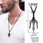 Load image into Gallery viewer, Necklace Man,Neptune Trident Pendant Necklace, Stainless Steel Men Statement Necklaces Sea Lover Gift  Amaijoin
