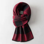 Load image into Gallery viewer, Men Pure Wool Scarf for Winter Plaid Warm Neck Scarves Classic Business 100% Wool Shawls Wraps Cashmere Long Scarf Foulard Homme  Amaijoin
