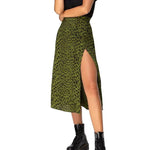 Load image into Gallery viewer, Jocoo Jolee Elegant Leopard Floral Printing Long Skirt Women Sexy High Waist Split Midi Skirts Office Lady Bodycon A Line Skirts  Amaijoin
