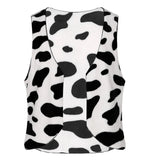 Load image into Gallery viewer, Men&#39;s Cow Print Sleeveless Open Front Coat Vest Hippie Christmas Halloween Carnival Cowboy Role Play Fancy Costumes Cow Vest  Amaijoin
