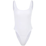 Load image into Gallery viewer, White Strappy Bodysuit Sexy Backless Ribbed Bodysuit Romper string femme sexy Sleeveless Tank Top gloved bodysuit Body Female  Amaijoin
