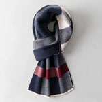 Load image into Gallery viewer, Men Pure Wool Scarf for Winter Plaid Warm Neck Scarves Classic Business 100% Wool Shawls Wraps Cashmere Long Scarf Foulard Homme  Amaijoin
