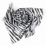 Load image into Gallery viewer, SODIAL(R) Black White Chiffon Zebra Strips Striped Women Shawl Scarves Wrap Pashmina Gift  Amaijoin
