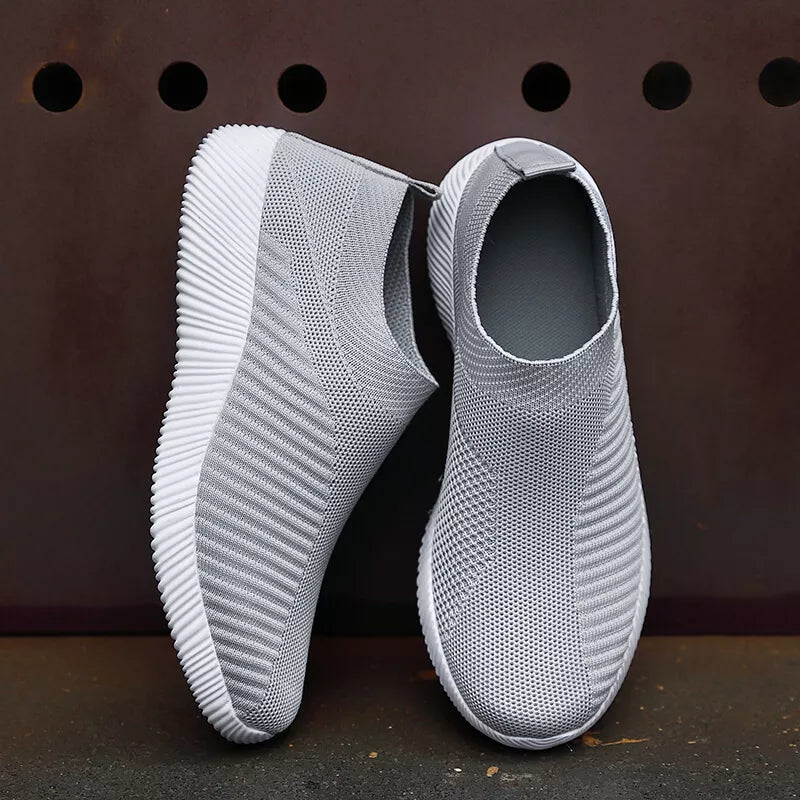 Women Vulcanized Shoes High Quality Women Sneakers Slip On Flats Shoes Women Loafers Plus Size 42 Walking Flat  Amaijoin