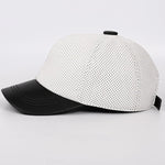 Load image into Gallery viewer, Female British Korean Sports White Baseball Cap Women Men Genuine Leather Duck Tonue Hats Male Casual Punch Hockey Visor Gorra  Amaijoin
