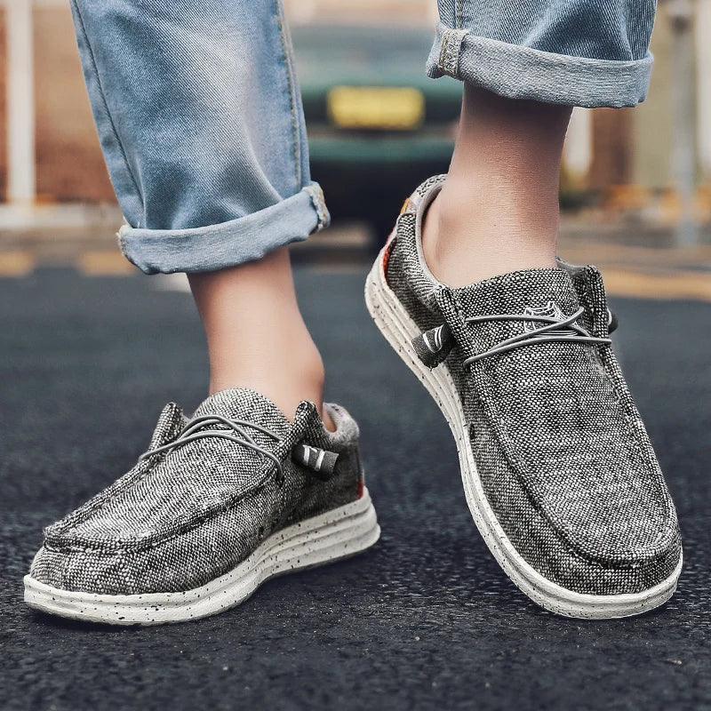 Large Size Outdoor Men's Casual Denim Canvas Shoes Vulcanize Shoes Fashion Luxury Style Designer Breathable Men Sneakers Loafers  Amaijoin