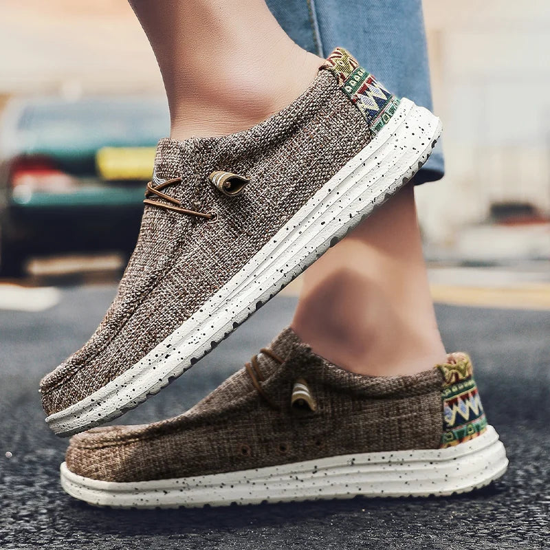 Large Size Outdoor Men's Casual Denim Canvas Shoes Vulcanize Shoes Fashion Luxury Style Designer Breathable Men Sneakers Loafers  Amaijoin