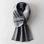 Load image into Gallery viewer, Men Pure Wool Scarf for Winter Plaid Warm Neck Scarves Classic Business 100% Wool Shawls Wraps Cashmere Long Scarf Foulard Homme  Amaijoin
