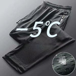 Carregue a imagem no visualizador da Galeria, Men&#39;s Summer Ice Silk Jogger Sweatpants Zipper Pockets Breathable Running Gym Workout Athletic Mesh Pants Drawstring Design  Amaijoin
