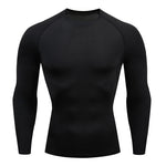 Load image into Gallery viewer, Men Compression Running T-shirt Fitness Tight Long Sleeve Sport Shirts Training Jogging Tops Gym Sportswear Dry Fit Rashgard  Amaijoin
