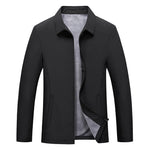 Load image into Gallery viewer, Brand Business Men&#39;s Jacket Casual Coats Turn down Collar Zipper Simple Middle-Aged Elderly Men Dad clothes Office Outerwear men  Amaijoin
