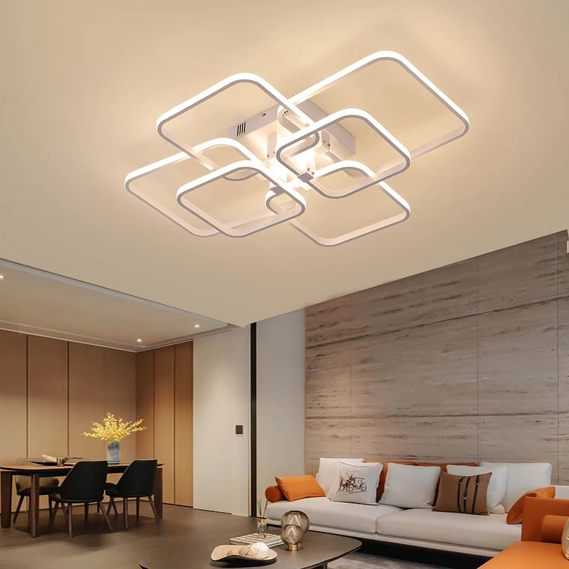 NEO Gleam APP Dimmable RC Led Chandelier For Living Room Bedroom Study Room Smart Home Alexa Modern Led Chandelier Fixtures  Amaijoin