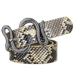 Load image into Gallery viewer, Maikun Belts for Women Snake Shape Pin Buckle Belt High Quality Leather Women Belt PU Waistband  Amaijoin
