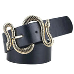 Load image into Gallery viewer, Maikun Belts for Women Snake Shape Pin Buckle Belt High Quality Leather Women Belt PU Waistband  Amaijoin
