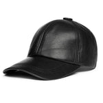 Load image into Gallery viewer, Genuine Leather Caps For Men Male Simle Sewing Soft Sheepskin Thin Hats Top Quailty Big Brim Peaked Chapeau Street Trucker Gorro  Amaijoin
