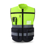 Carregue a imagem no visualizador da Galeria, High Visibility Reflective Vest Working Clothes Motorcycle Cycling Sports Outdoor Reflective Safety Clothing Reflective Jacket  Amaijoin
