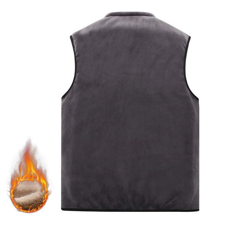 DIMUSI Winter Men's Vests Casual Man Fleece Warm Sleeveless Jackets Fashion Outwear Thermal Soft Fishing Waistcoats Clothing 8XL  Amaijoin