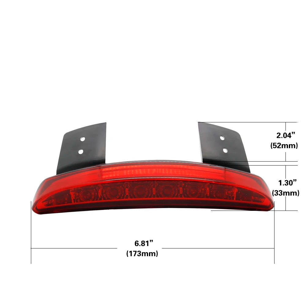 Motorcycle Chopped Fender Edge Tail Light Amber Turn Signal LED Red Stop Brake Rear TailLight for Harley Sportster XL 883 1200  Amaijoin