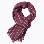 Load image into Gallery viewer, Winter designer scarf men striped cotton scarf female &amp; male brand shawl wrap knit cashmere bufandas Striped scarf with tassels  Amaijoin
