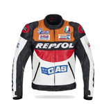 Load image into Gallery viewer, 2024 Fashion DUHAN Moto Racing Jackets Motorbike GP REPSOL Motorcycle Riding Leather Jacket PU Leather Polyurethane Orange Blue  Amaijoin
