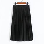 Load image into Gallery viewer, New Fashion Women&#39;s High Waist Pleated Solid Color Half Length Elastic Skirt Promotions Lady Black Pink  Amaijoin
