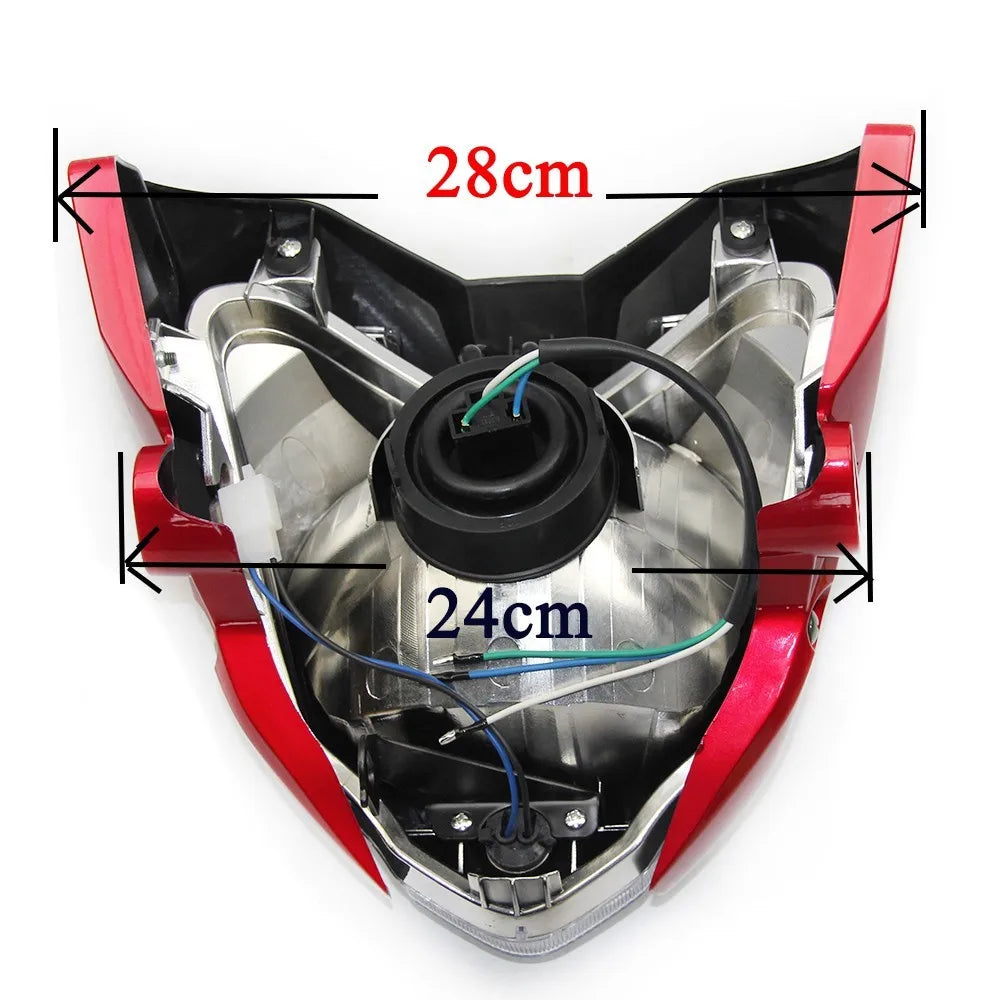 Alconstar Head lamp Light Motorcycle front Headlight Head light With Bulb Bracket Assembly For Yamaha FZ16 FZ-16 YS150 FZER150  Amaijoin