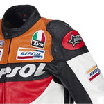 Load image into Gallery viewer, 2024 Fashion DUHAN Moto Racing Jackets Motorbike GP REPSOL Motorcycle Riding Leather Jacket PU Leather Polyurethane Orange Blue  Amaijoin
