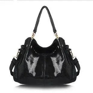 fashion composite leather women bag quality design snake skin shoulder bags for women Crossbody bag Chain Bags bolsos mujer  Amaijoin