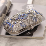 Load image into Gallery viewer, Women Clutch Party Luxury Blue Evening Bag Wedding Purse Crystal Chain Shoulder Bag High Quality Rhinestone Female Clutch  Amaijoin
