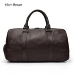 Load image into Gallery viewer, Luxury Genuine Leather Men Women Travel Bag Cow Leather Carry On Luggage Bag Travel Shoulder Bag Male Female Weekend Duffle Bag  Amaijoin
