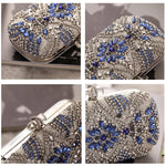 Load image into Gallery viewer, Women Clutch Party Luxury Blue Evening Bag Wedding Purse Crystal Chain Shoulder Bag High Quality Rhinestone Female Clutch  Amaijoin
