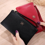 Load image into Gallery viewer, Women Long Casual Wallet Litchi Grain PU Leather Lady Zipper Phone Pocket Credit Card Holder Female Purse Coin Money Bag Clutch  Amaijoin
