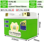 Load image into Gallery viewer, FLY4L-BS 12V 24Wh CCA 160A BMS Motorcycle Start Battery 12V Lithium iron Phosphate Scooter LiFePO4 Batteries YTX4L-BS YT4L YTX4L  Amaijoin
