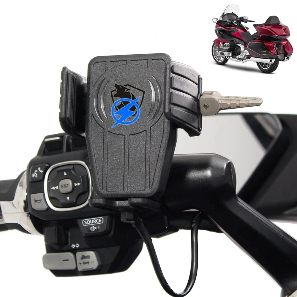 GPS Phone Holder Navigation Bracket Wireless Fast Charging For HONDA Gold Wing GL 1800 F6B GL1800 DCT 2018-2021 2020 Motorcycle  Amaijoin