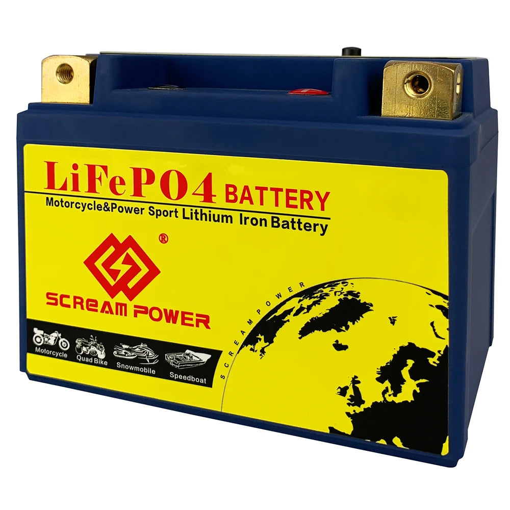 12V 4L-BS 2Ah CCA 160A Lithium Phosphate Motorcycle Motor Starter Battery 12V LiFePO4 Scooter Engine Battery LFP  Amaijoin