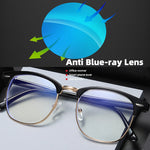 Load image into Gallery viewer, 2024 Classic Transparent Frame Semi Rimless Blue Light Blockin Glasses Men Square Anti Blue Ray Eyeglasses Computer Women Gaming  Amaijoin
