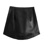 Load image into Gallery viewer, Slim Chic Elegant Women Mini Skirts Green Satin High Street Solid Side Zipper Sexy Bodycon Skirt Faldas Mujer  Amaijoin
