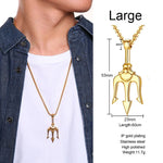 Load image into Gallery viewer, Necklace Man,Neptune Trident Pendant Necklace, Stainless Steel Men Statement Necklaces Sea Lover Gift  Amaijoin
