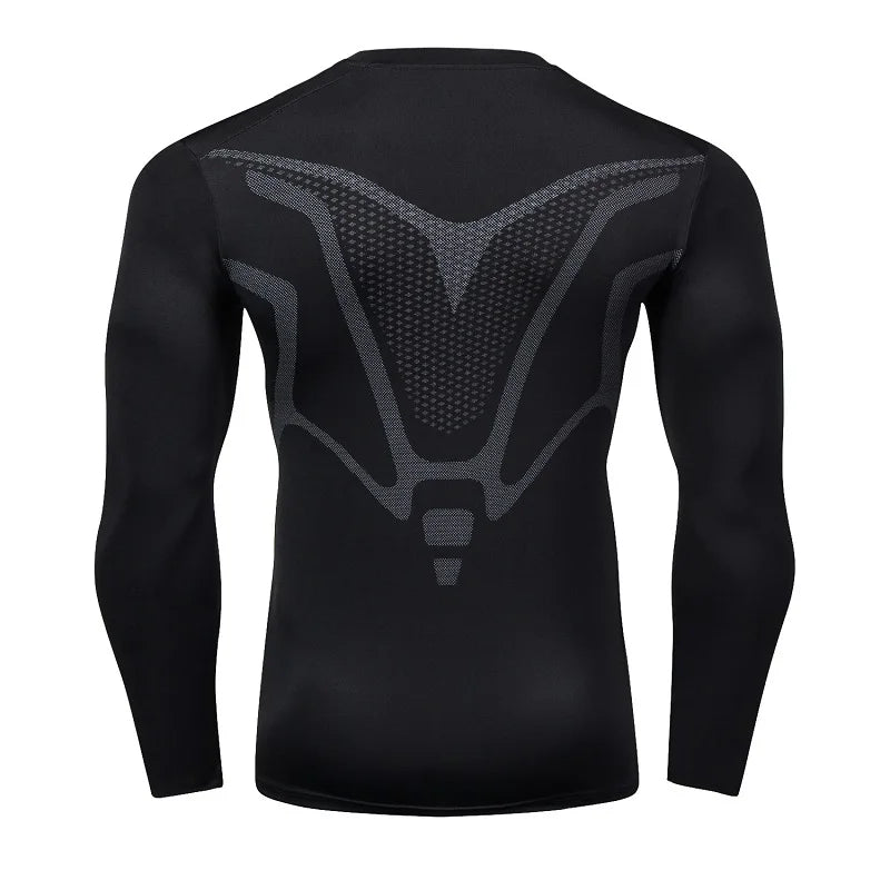 Men's T-shirt Men Running Sport T Shirt Men Compression Fitness Tops Tee Quick DryTight Training Gym Sport Running Shirts Jersey  Amaijoin