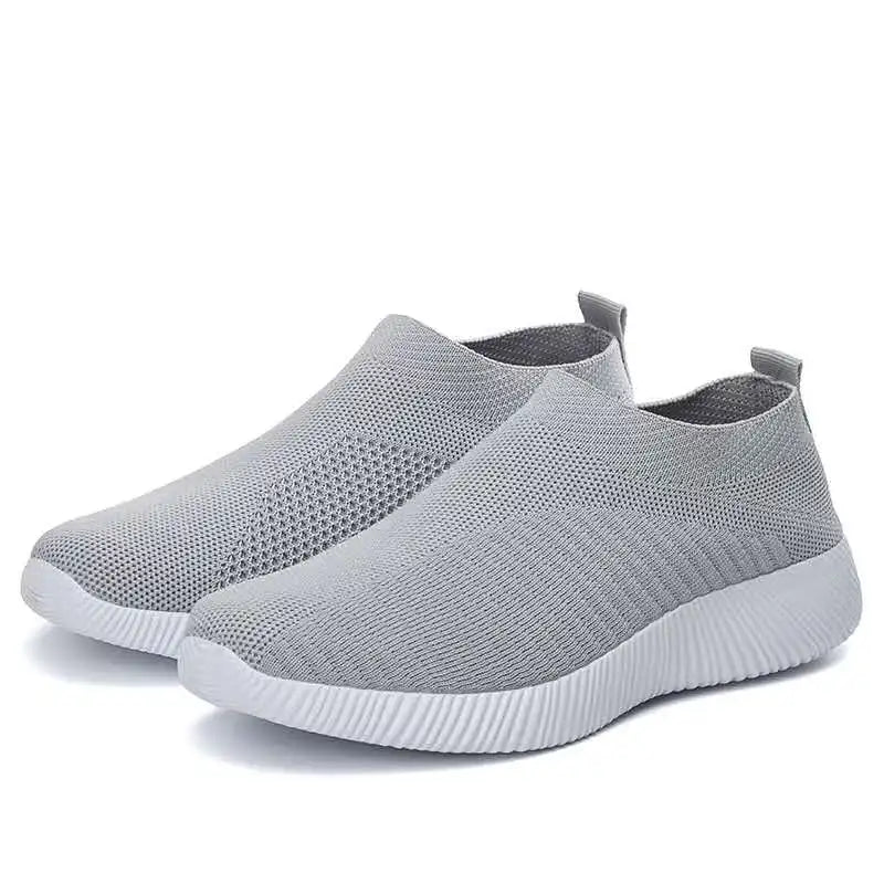 Women Vulcanized Shoes High Quality Women Sneakers Slip On Flats Shoes Women Loafers Plus Size 42 Walking Flat  Amaijoin