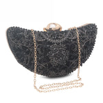 Load image into Gallery viewer, Shape Moon Hollow Out Purse Sequined Diamond Women Evening Bag Clutch Crossbody Bags For Lady Bolsas Feminina Wedding Handbags  Amaijoin
